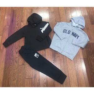 Puma Tracksuit Set + Old Navy Hoodie Kids Streetwear Sportcore Bundle 5T Small